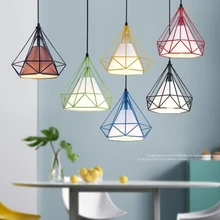 Подвесной светильник для кухни, цветной железный подвесной светильник для гостиной, современный декор для детской комнаты, подвесной светильник nordica для дома, лофт, веревочный светильник