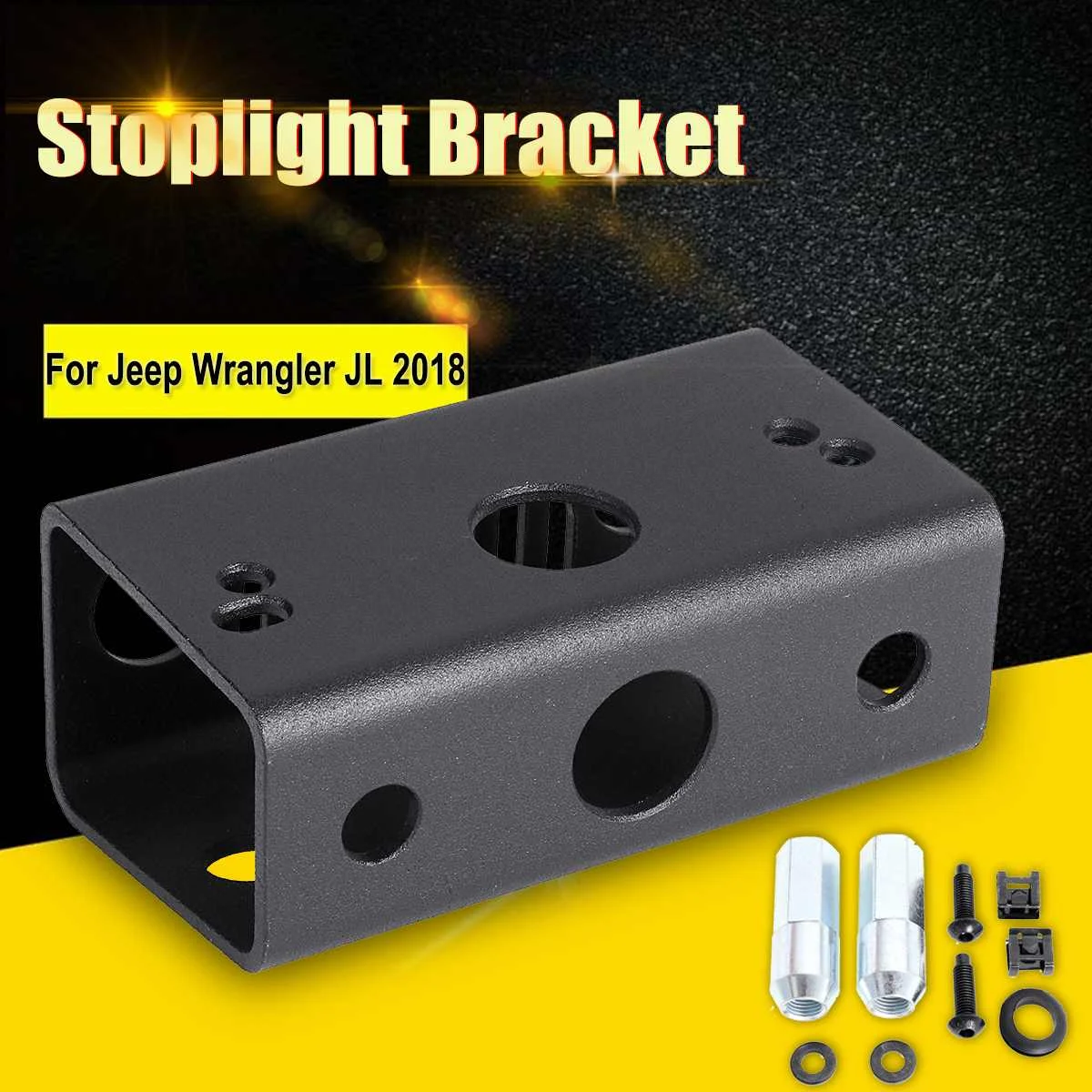 

For Jeep For Wrangler JL 2018 Exterior Part Center High Mounted Stoplight Relocation Brake Lights Stand Lamps Holder Bracket
