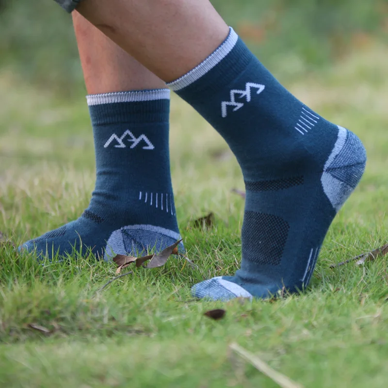 3Pairs/Lot Santo Men Women Hiking Socks Merino Wool Thicken Elastic Sweat Unisex Camping Sports Outdoor Running 6 Colors