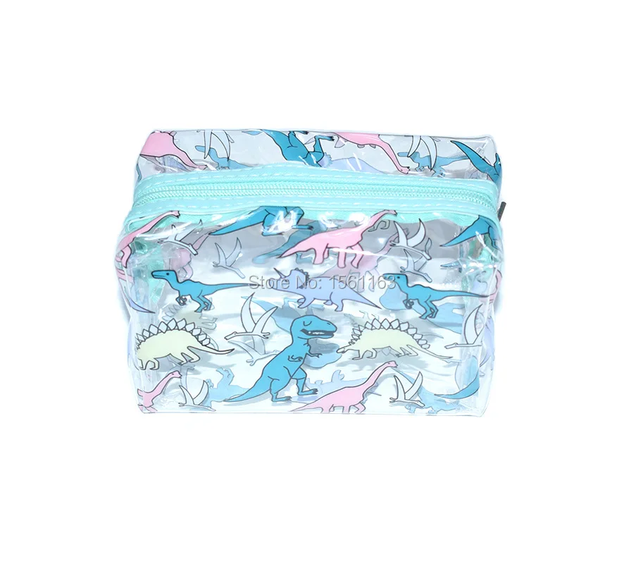 2019 حقيبة تنظيم مستحضرات التجميل حقيبة للتخزين السفر ماكياج PVC الحقيبة لطيف ديناصور التجميل حقيبة حالات للنساء الفتيات