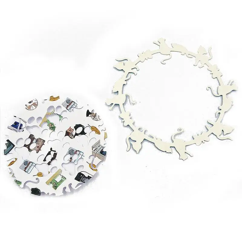 

Cat Paw Print Carbon Steel Knife Embossed Flower Cutting DIY Puzzle Metal Handicrafts Invitation Greeting Card Envelope Mould