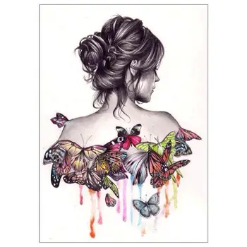 

Butterfly Beauty 5D Full Diamond Painting Round Rhinestone Canvas Colorful Diamond DIY Craft Cross Stitch Home Gaiety Decoration