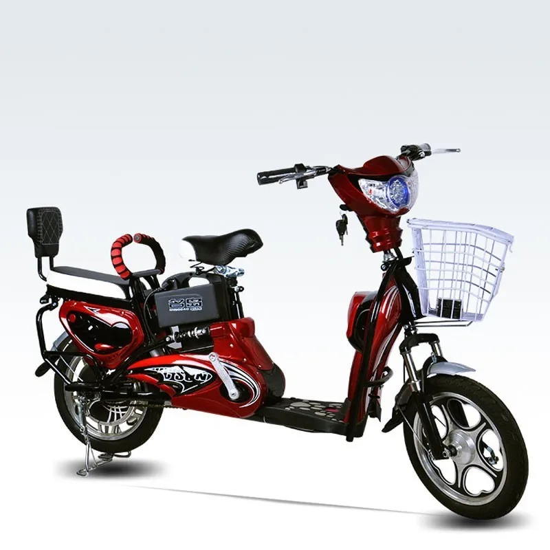New Vehicle National Standard Electric Power Bicycle Adult Double Man A Storage Battery Car Gold Jasmine | Спорт и развлечения