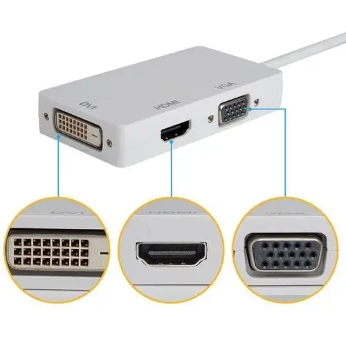 3 в 1 Displayport DP Male To HDMI/DVI/VGA Женский адаптер конвертер кабель 1080P для Microsoft Surface Pro 2