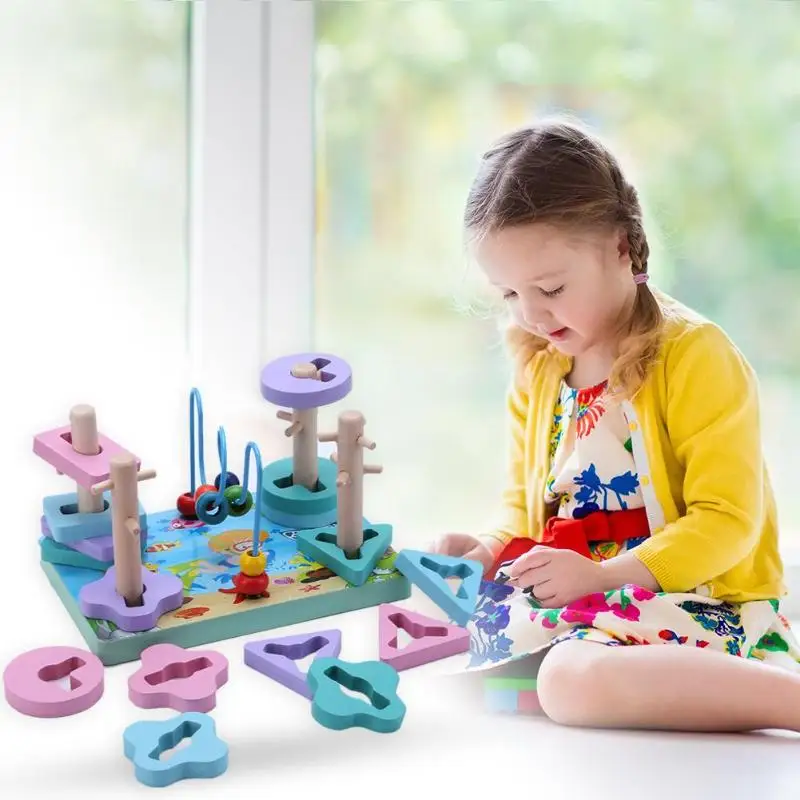 Многофункциональные развивающие строительные блоки Дети ранняя обучающая головоломка игрушки