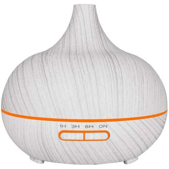 

Best 300Ml Electric Humidifier Aroma Oil Diffuser Ultrasonic White Wood Grain Air Purifier For Home Uk Plug