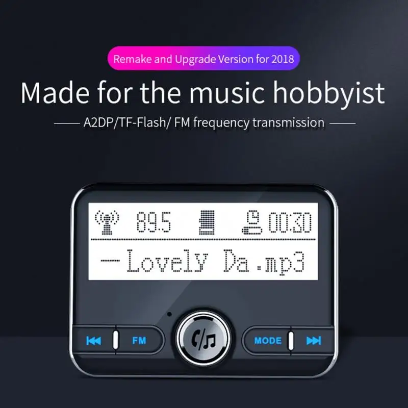 Цифровой радиоприемник Bluetooth 4,2 передатчик адаптер FM DAV/DAB Беспроводной автомобиля FM тюнер MP3 плеер Автомобильный комплект Hands-free