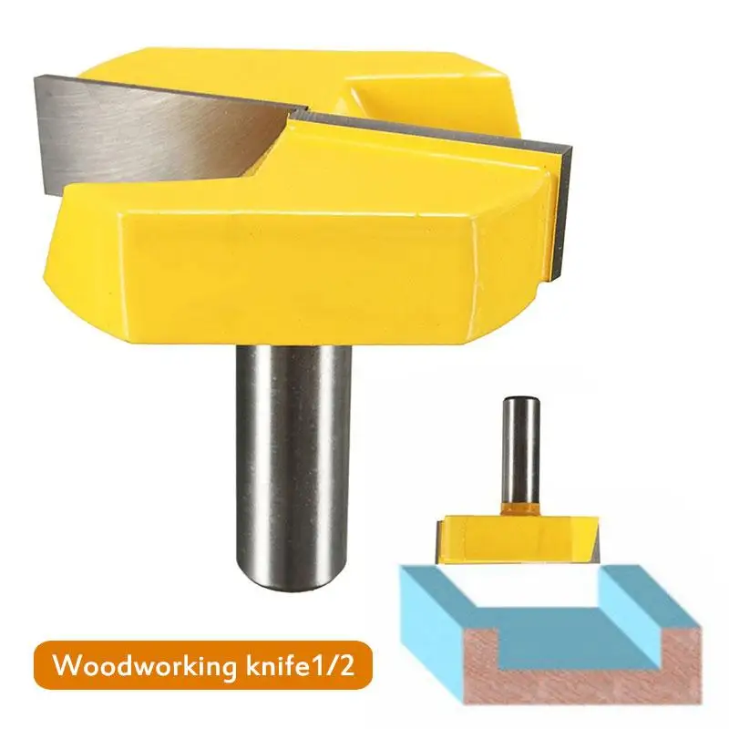 

1PC 1/2 " Shank Wood Router Bit Milling Cutter Straight End Milling Cutter Woodworking Trimming Engraving Carving Cutting Tools