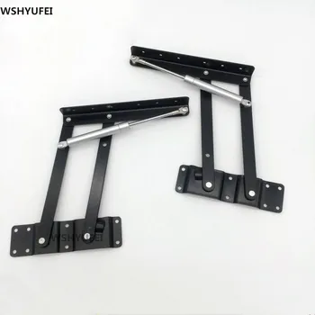 

2pcs Folding Spring Tea Table Hinge Furniture Lift Up Top Mechanism Hardware Lifting Rack Shelf For Coffee Computer table
