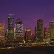 Buildings lit up at night Houston Texas USA Poster Print (36 x 12) | Дом и сад