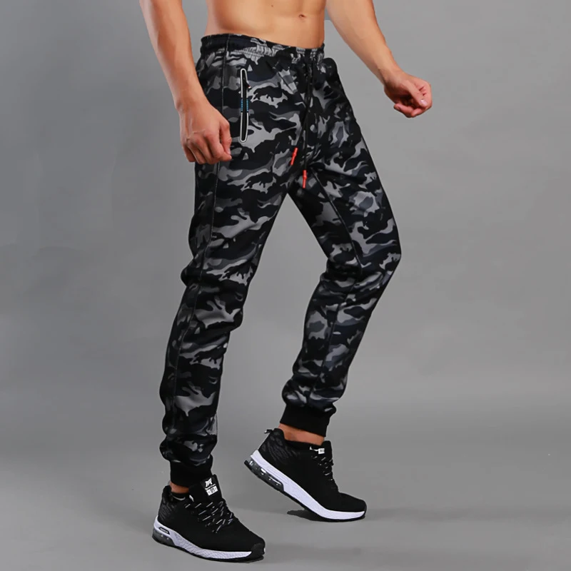 

Homme jogging Pants Camouflage Blue Training Outdoor Breathable Football Pants Man's Sweatpants