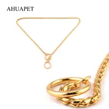

Pinch Collars Yorkshire Terrier Twisted Chain Snake Necklace Metal Gold Dog Collar Leash For Cats Dogs Choker Pets Accessories E
