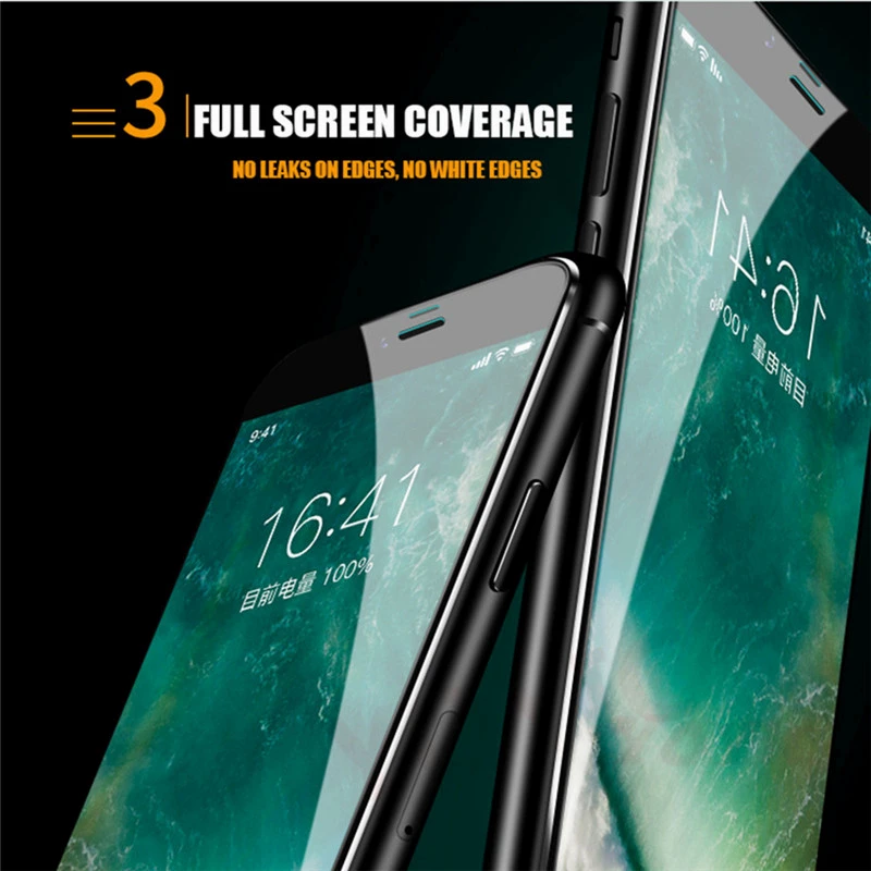 6D полное покрытие из алюминиевого сплава закаленное защитное стекло на iPhone 6 6s 7 8 Plus 5 5S X XS MAX XR стекло протектор экрана