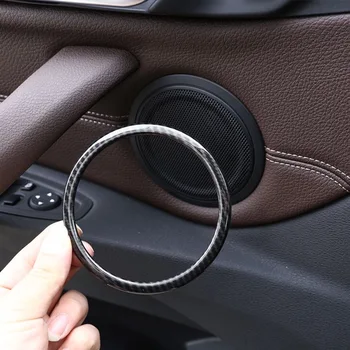 

Carbon Fiber Car Door Speaker Ring Circle cover Trim sticker For BMW X1 F48 2 series 218i Gran Tourer F46 2016-2019 X2 F47 2018