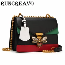 Runcreavo женские цветные сумки с маленькой Пчелкой модные дизайнерские сумки на молнии повседневные сумки через плечо Новые сумки