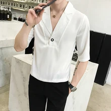 2019 Summer Fashion Solid Color Leisure Time Short Sleeve Fashion Self-cultivation T shirt men tops Hot Sale 2019 Summer Fashion Solid Color Leisure Time Short Sleeve Fashion Self-cultivation T shirt men tops Hot Sale