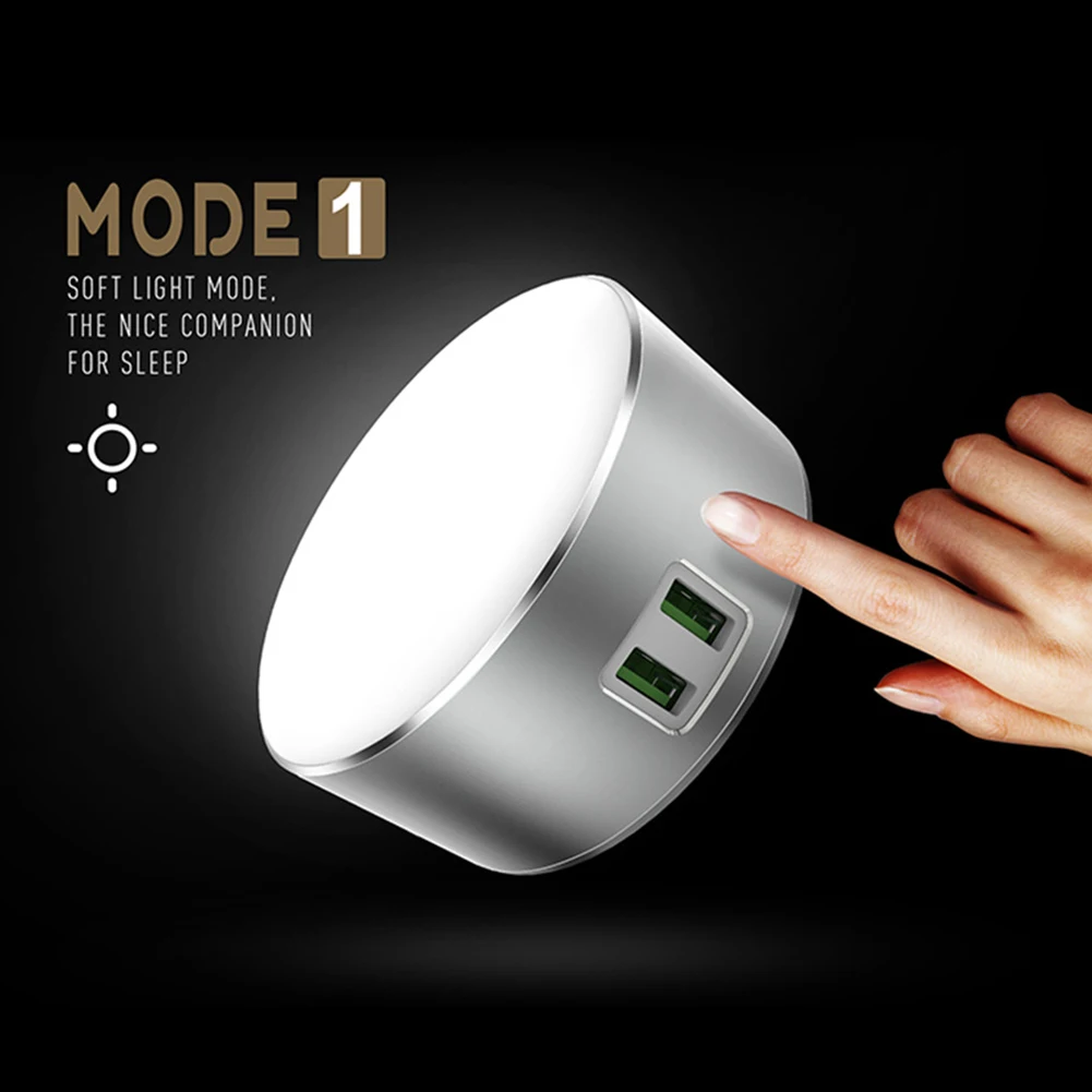 

2.4A(Max) 12W Auto-ID Dual USB Charger Dimmable Smart LED Table Lamp EU Mobile Phone Charger for iPhone Samsung Xiaomi #25