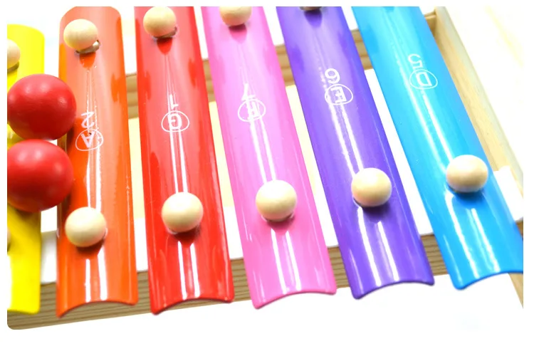 Детская деревянная музыкальная игрушки Ксилофоны игрушки, музыкальный инструмент, для малышей, 12-слог Ксилофоны модель игрушки Детские музыкальные образовательные подарок