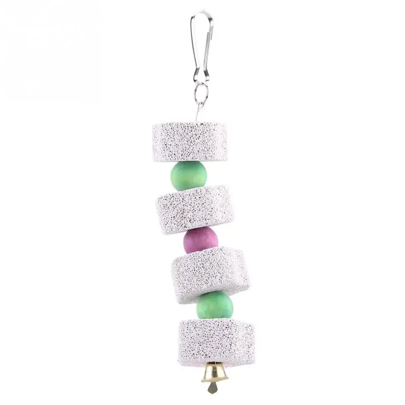 

Bird Teeth Grinding Stone Mouth Molar Cage Hamster Chilla Hanging String Chewing Toy 21*4cm Assortment