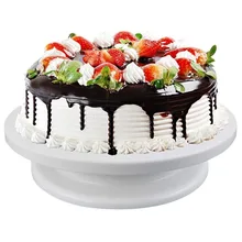 Инструмент для выпечки сковородка "сделай сам" Пластик торт плита поворотный стол вращающийся против скольжения круглая подставка для торта украшения торта поворотный стол Кухня D3