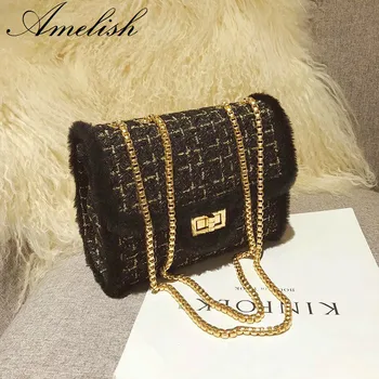 

New Leopard Bag Handbag Vintage Winter Korea Fashion Wild High Quality Portable Shoulder Messenger Bag Plush Bags Clutch