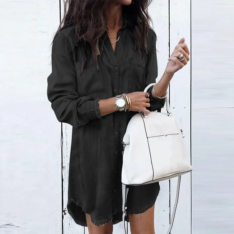 

2019 Fashion ZANZEA Spring Tassel Long Shirt Vestido Women Casual Solid Lapel Long Sleeve Loose Party Blouse Blusas Tops S 5XL