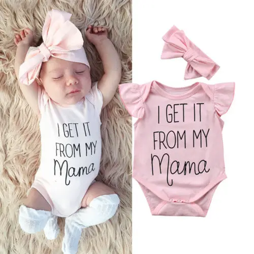 

0-18M Newborn Kids Baby Girls Floral Clothes Jumpsuit Short Sleeve Bodysuit Headband Outfit