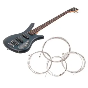 

4 Pcs/Set String Bass Guitar Parts 4 Steel Strings Diameter 0.1 inch/0.08 inch/0.055 inch/0.04 inch Guitar Accessories strings