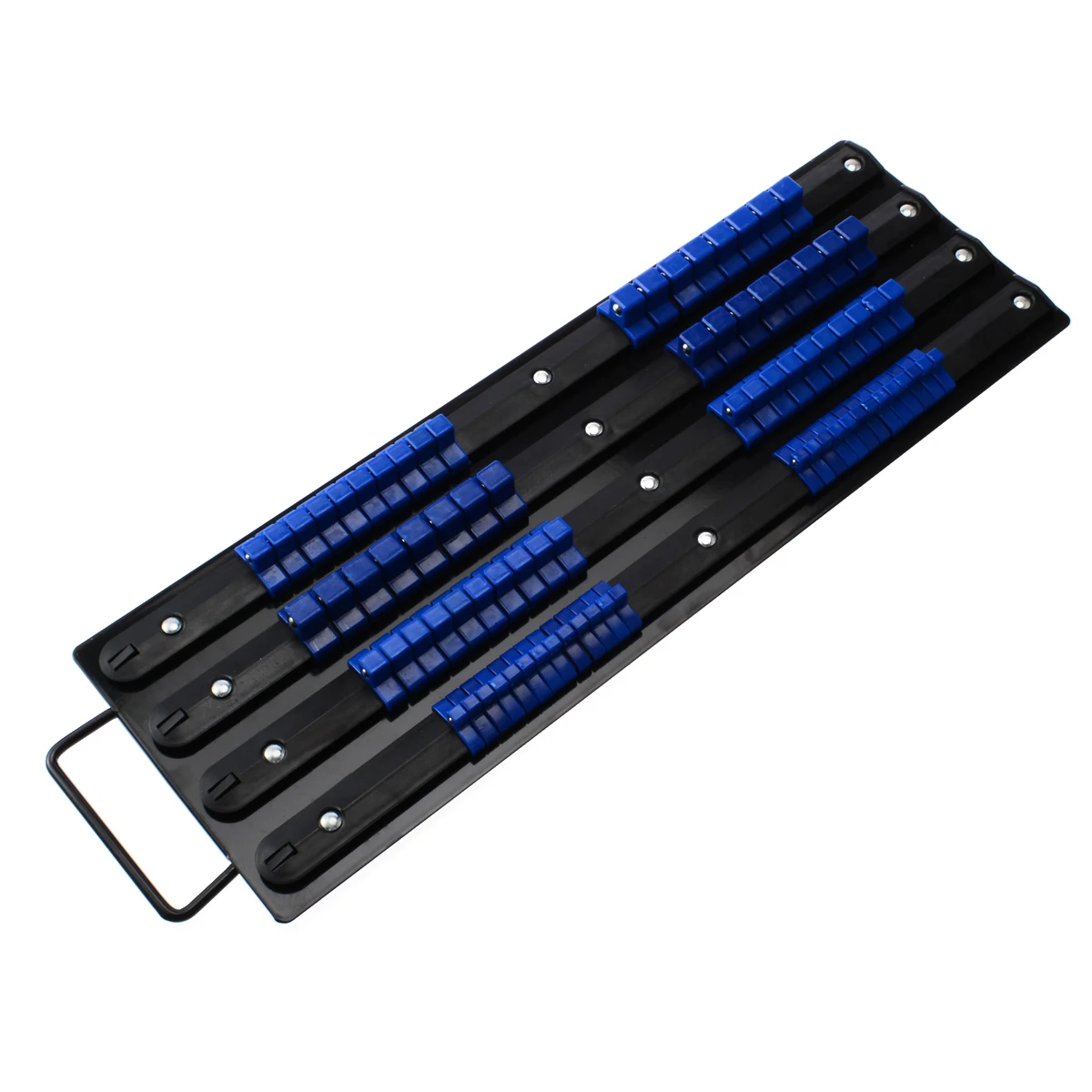 

480mm ABS Mountable Socket Storage Rail Rack Holder Organizer 1/4 3/8 1/2 Drive Sets Tool Organizer Storage