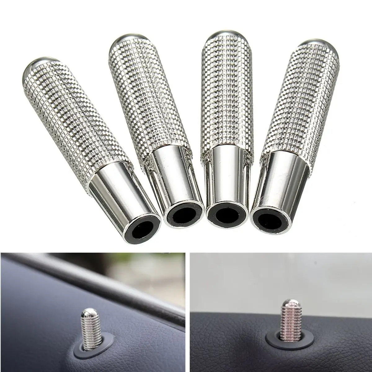 

Metal 4Pcs GLC Car Interior Front Rear Door Lock Pin Knob Cover Car Door Lock Knob Pins For Mercedes For Benz GLC 2015