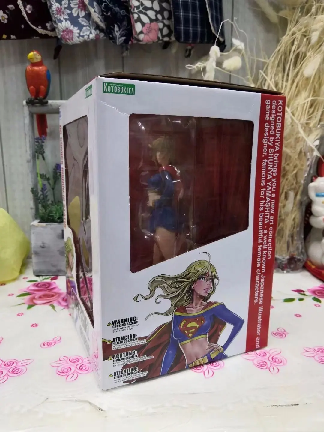  21cm Anime Justice League DC Comics SUPERGIRL Wonder Woman Princess Diana Blue Dress Red Coat Ver M