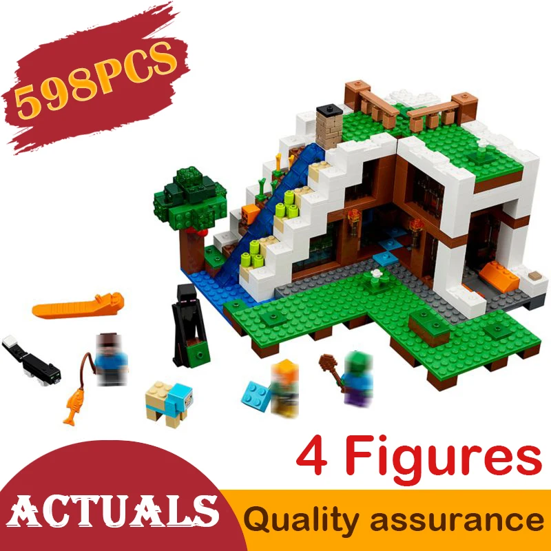 

ed 21134 Waterfall Base Set Building Blocks Compatible legoed 18028 My World Model Bricks Creative Kids Toys