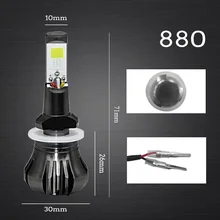 Zarpooz 2pcs White Yellow Blue Fog Led Auto Headlight H3 H8 H9 H11 880 881 Car