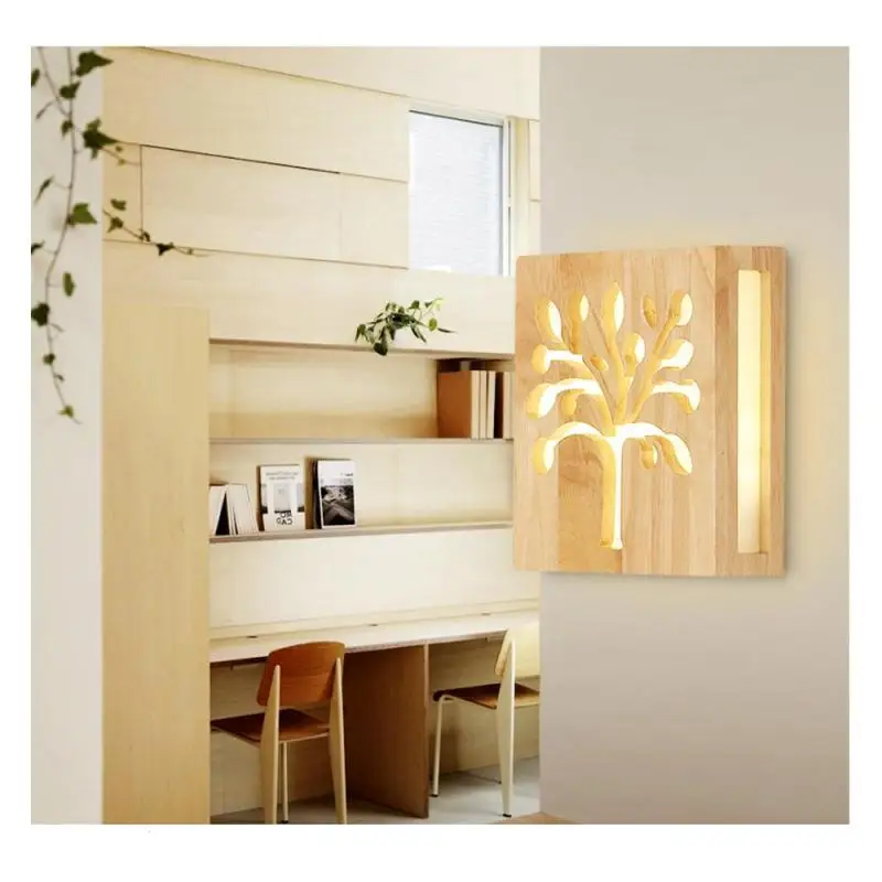 1 pcs Modern Japanese Style LED Wood Wall Lamp Creative ... 1 pcs Modern Japanese Style LED Wood Wall Lamp Creative ... on Small Wooden Wall Sconces id=77912
