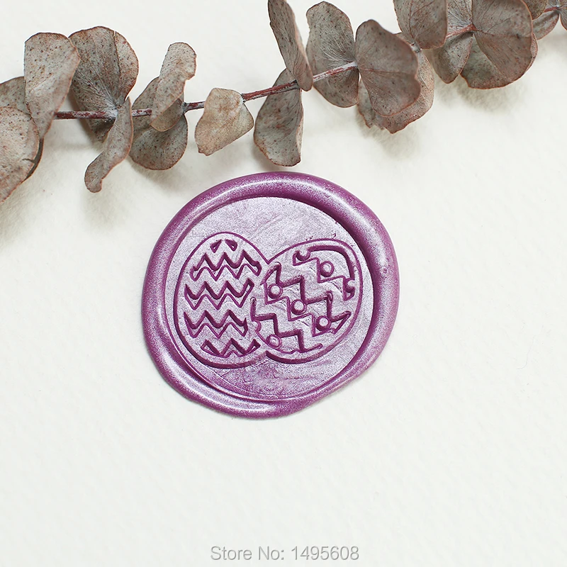 

Easter day egg wax sealing ,Easter basket Wax Seal Stamp/fall wedding Sealing Wax Seal/Double Funny egg Wax Stamp