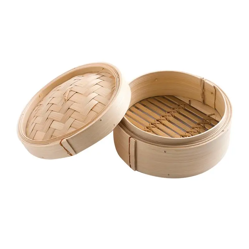 Chinese Bamboo Steamer Steamed Buns Dim Sum Rice Home Kitchen Taro Dumplings Steamer Rack Steaming Tray Cookware With Cover