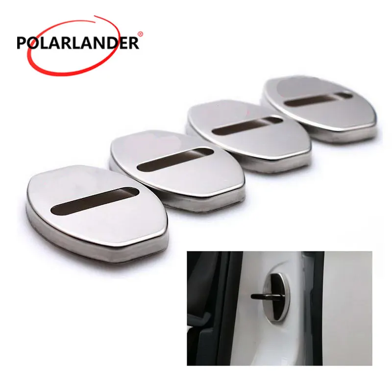 

For audi 2002-2017 a6 c5 a4 b6 a4 b8 a4 b7 a4 b5 a6 c6 audi 80 A3 a5 q5 4pcs car door lock stainless steel lock cover