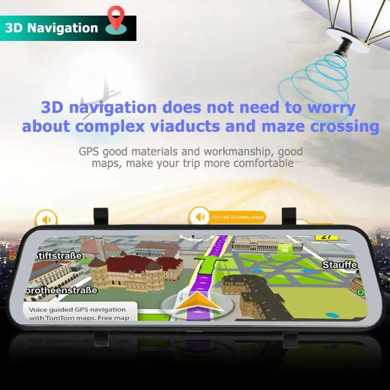 Phisung 9 66 дюймов Автомобильное зеркало заднего вида DVR камера wifi 4G Android 8 1 DVRs gps