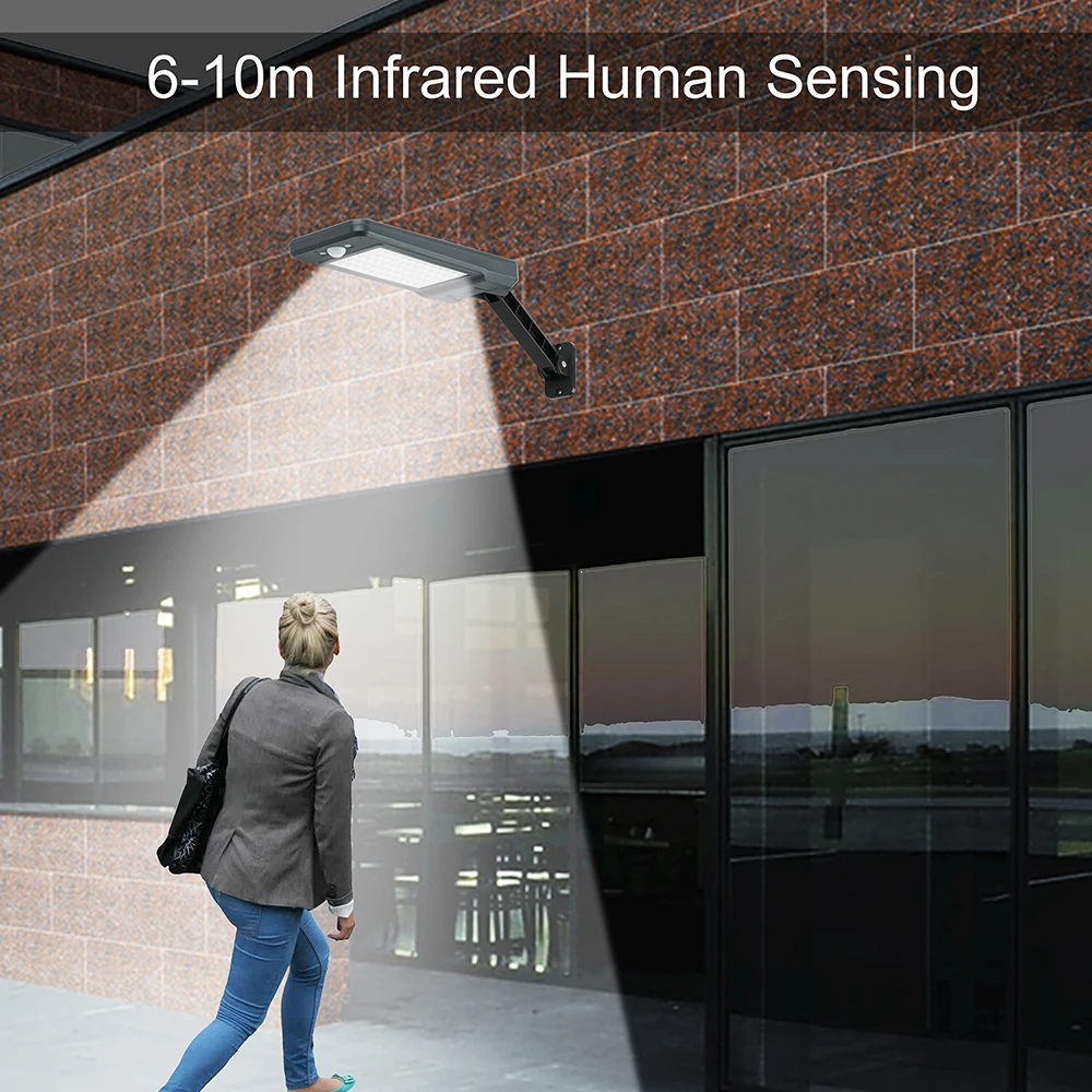 Najtaniej Lampa słoneczna led ip65 wodoodporne światła uliczne 60LEDs światło ogrodowe ogrodzenie PIR wykrywanie ruchu zewnętrzna lampa ścienna