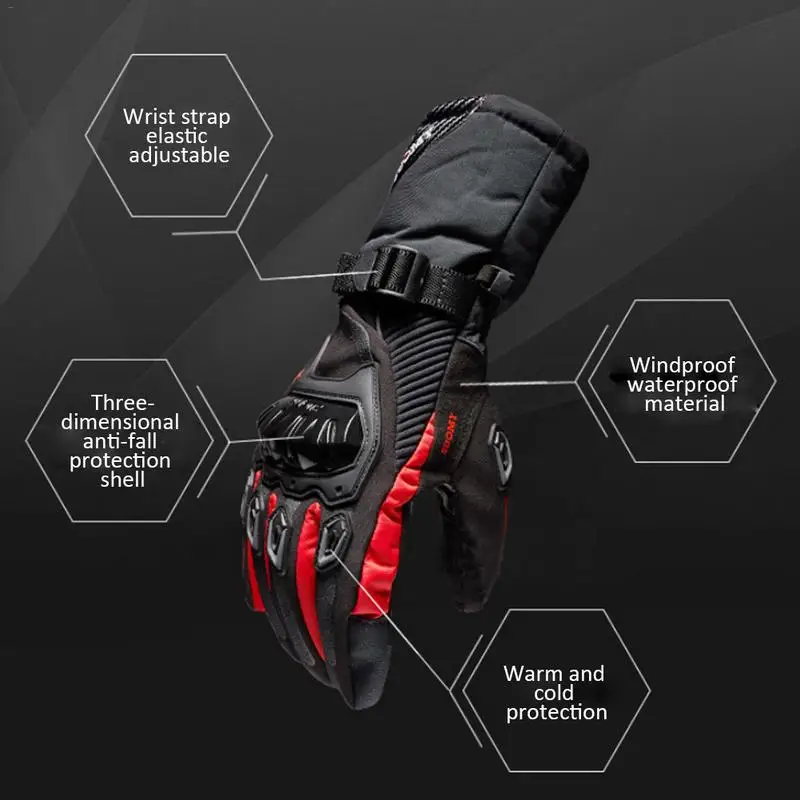 2018 Winter Motorcycle Gloves Waterproof And Warm Four Seasons Riding Motorcycle Rider Anti-Fall Cross-Country Gloves