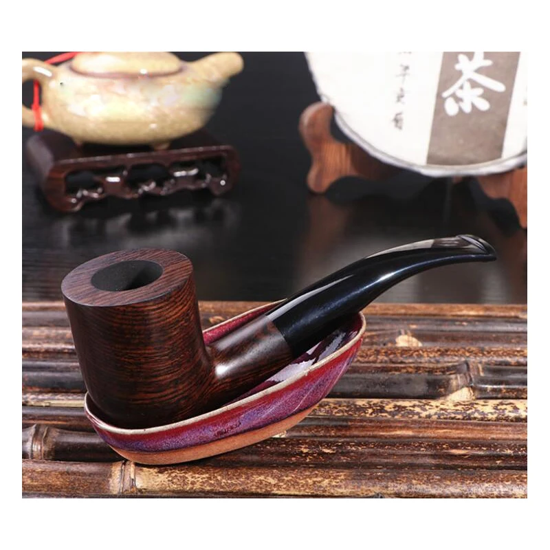 

Pipes for Smoking Ebony Wood Bent Type Pipe Accessory Carving Pipes Smoke Tobacco Cigarette Acrylic Holder Oil Burner Pipe