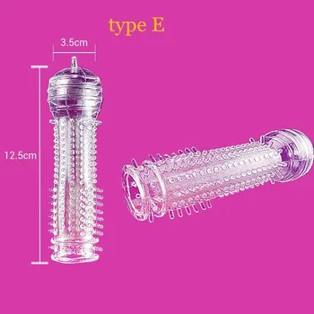 Spike Penis Sleeve Reusable Condoms Sex Toys for Men Delay Ejaculation G Spot Stimulation Safer