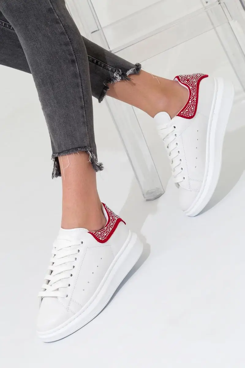 

SOHO White Red Women 'S Sneaker 12502