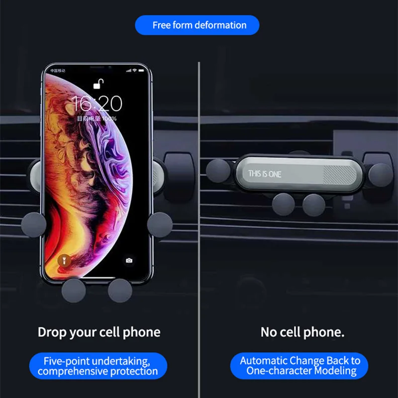 

Mobile Phone Navigation Holder In Car Air Vent Mount Stand Universal For Phone Xiaomi Samsung iphone HUAWEI Gravity Sensor
