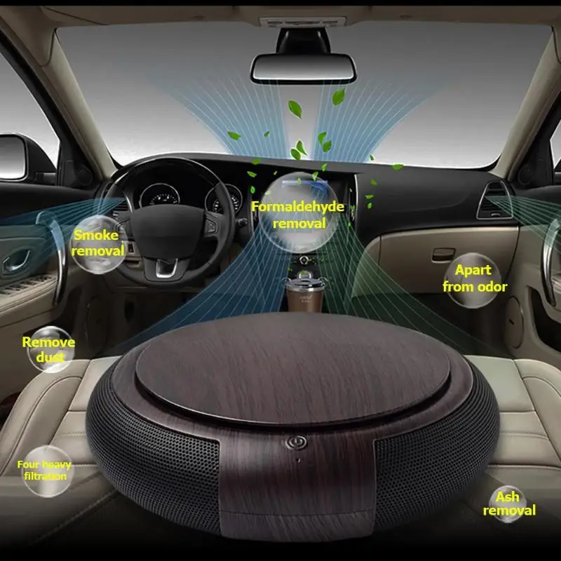 Portable USB Ionizer Car Air Purifier Filter Humidifier Cleaner Remove Formaldehyde Cigarette Smoke Odor Smart Purifying Device
