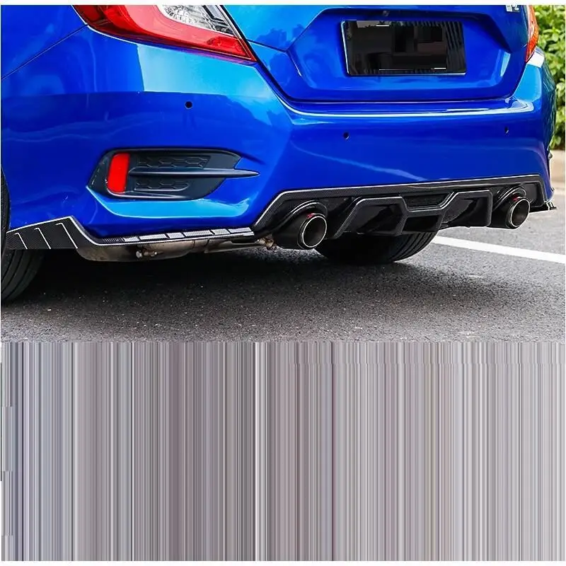 Accesorios de piezas de Exterior para automoción accesorios de ajuste para coche difusor trasero parachoques de labios delanteros 16 17 18 para Honda Civic