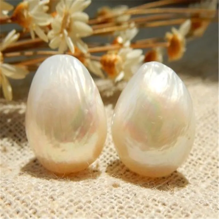 

13-14mm huge white Baroque pearl earrings ear stud noble Jewelry Wedding Cultured Accessories Women irregular Flawless