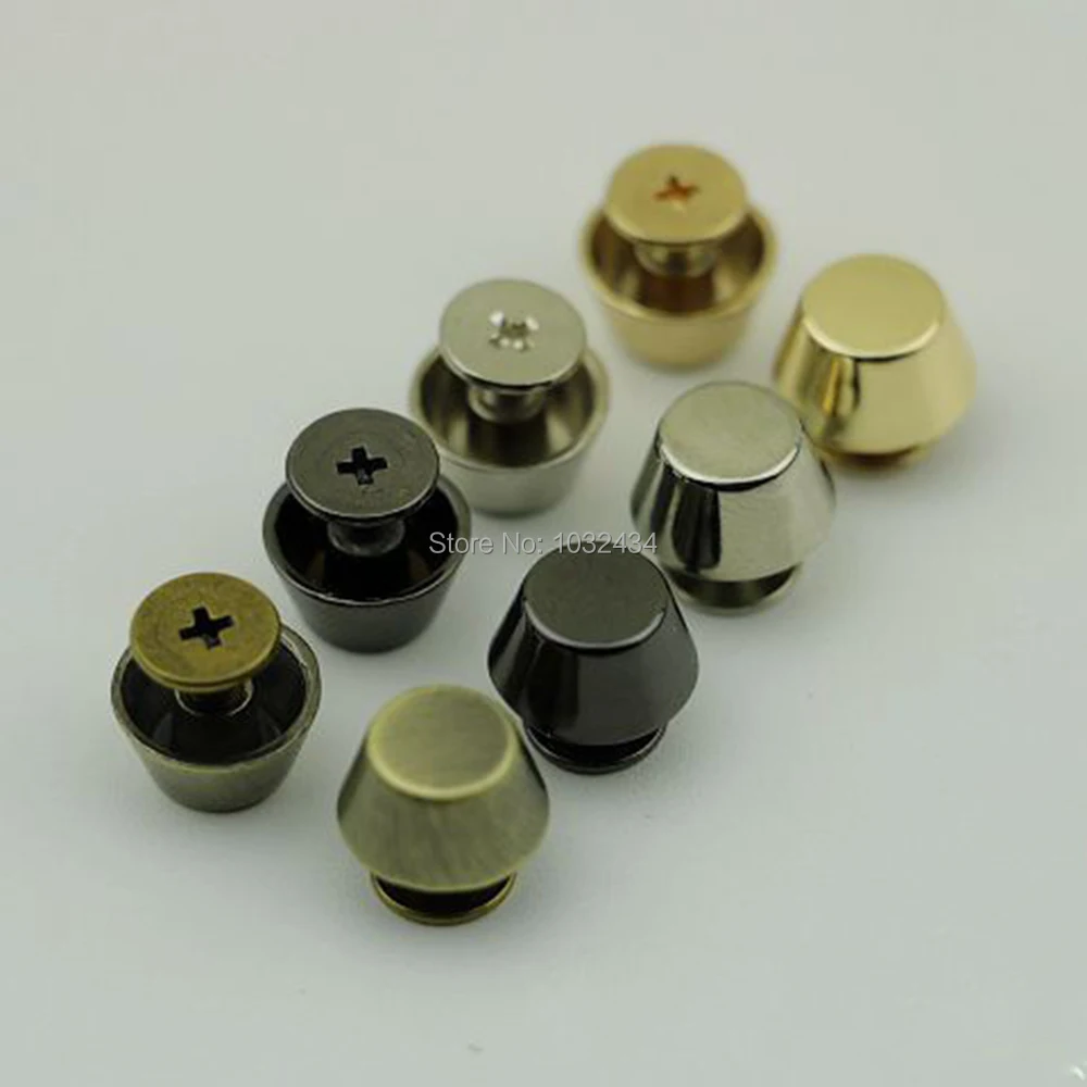 

20pcs/lot Alloy material bag Bottom rivet handmade DIY accessory material sewing belt bag decorative barrel Pin Stud screw nail