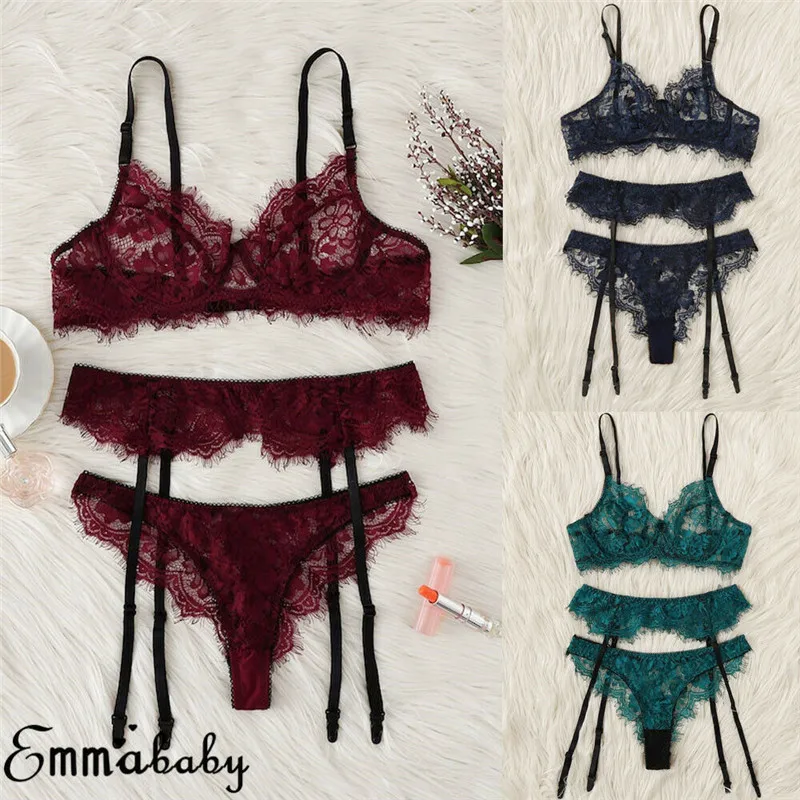 

HIRIGIN Newest Sexy Womens Lace Lingerie Nightwear Underwear G-string Babydoll Sleepwear Sets