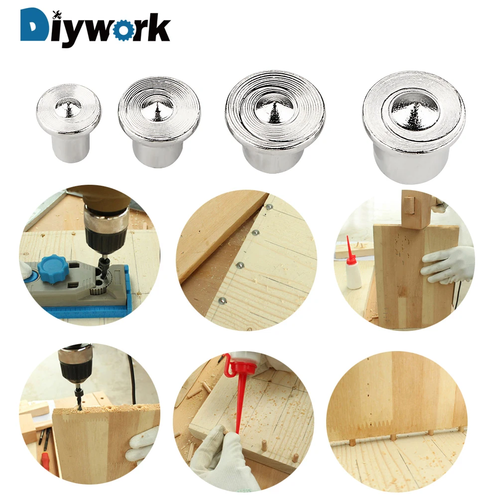

DIYWORK 4 piece/set Center Punch Accessories Log Pin Locator Woodworking Log Locator Dowel Furniture Positioning Tools